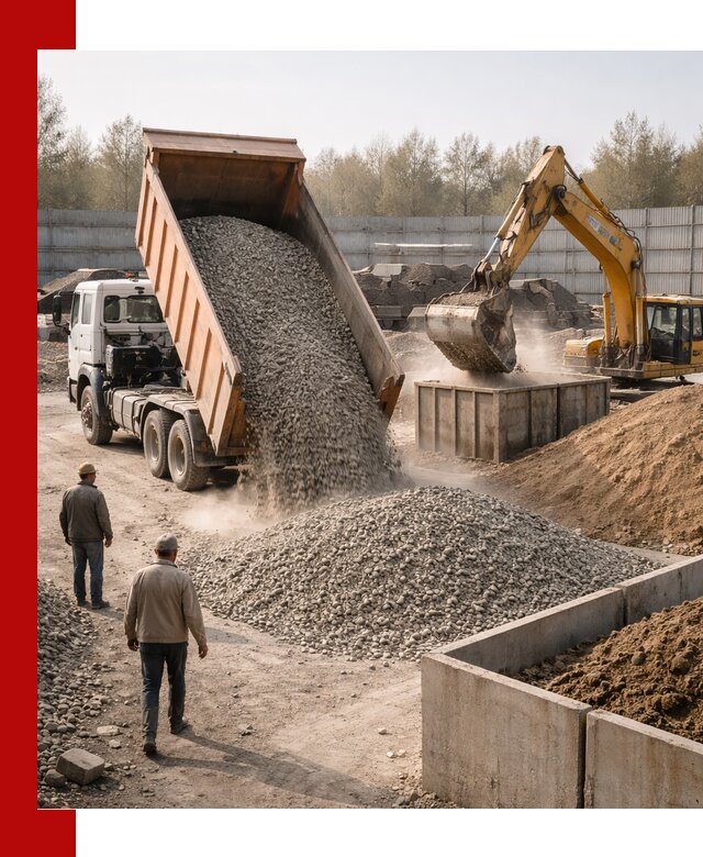 Доставка нерудных материалов с погрузкой и разгрузкой в Миассе