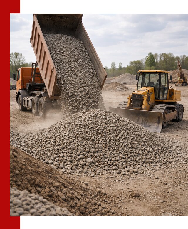 Доставка гравийного щебня фракции 40-70 в Миассе