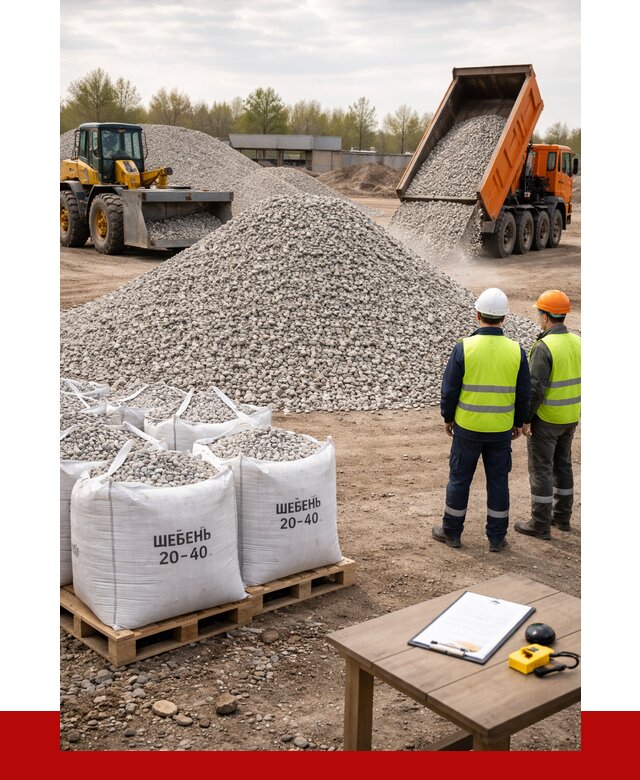 Известняковый щебень 20-40 в Миассе от 2136 р. ПРОНЕРУДМсс