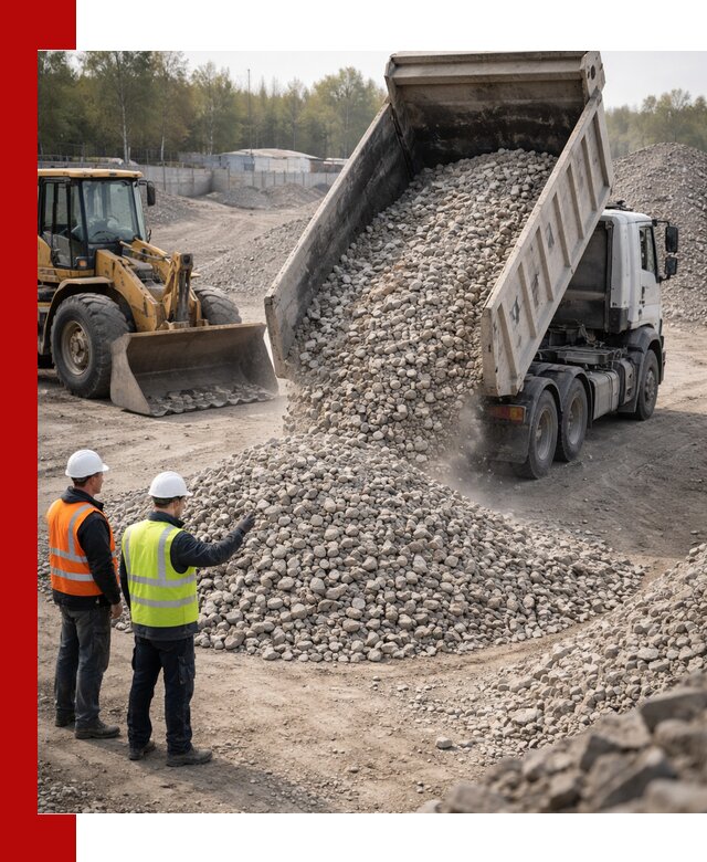 Вторичный щебень фракция 40–70 доставка в Миассе