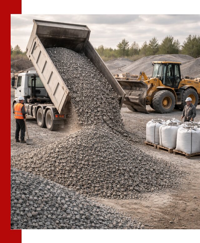 Бетонный щебень фракция 5–20 с доставкой в Миассе