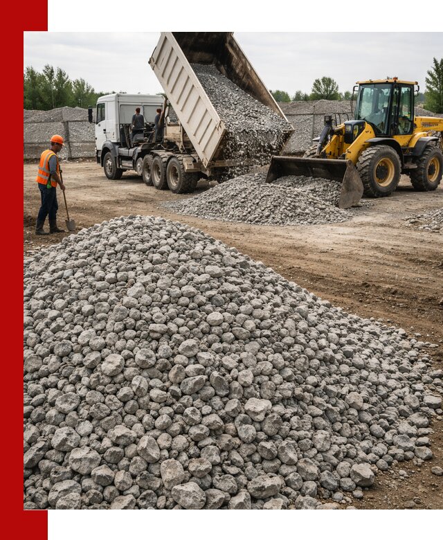 Доставка бетонного щебня фракции 40-70 в Миассе