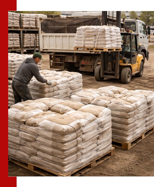 Карьерный песок в мешках с доставкой в Миассе