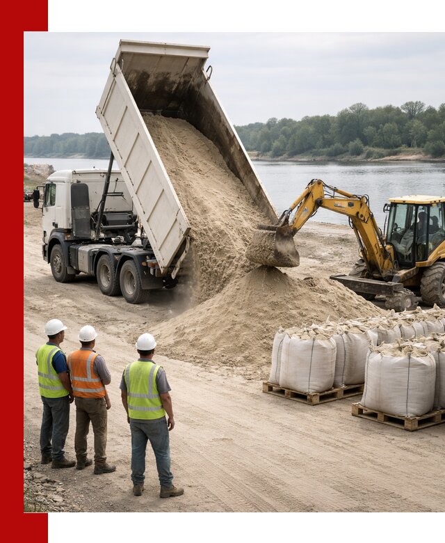 Доставка речного песка в Миассе самосвалами и погрузкой