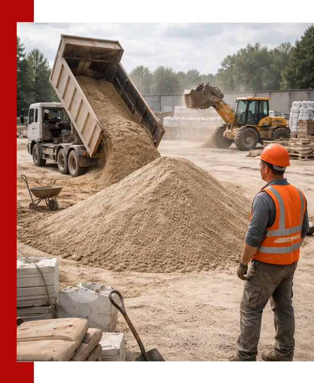 Доставка строительного песка с самосвалом в Миассе
