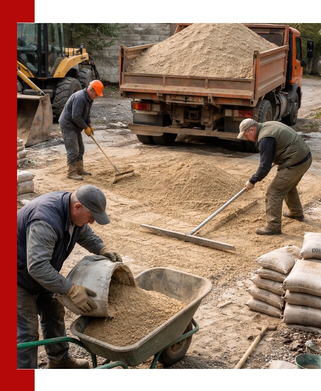Поставка песка для стяжки в Миассе с быстрой доставкой