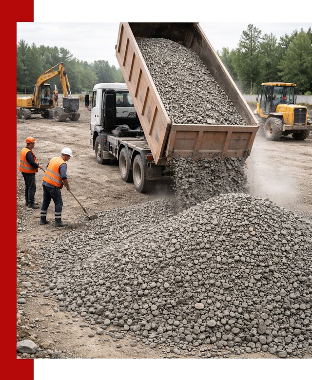 Доставка гравия фракции 40-70 в Миассе оптом и в розницу