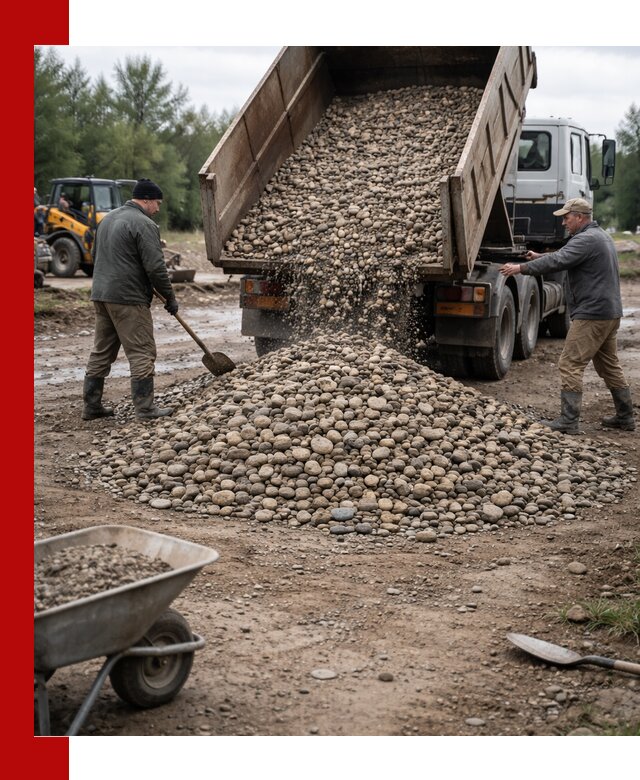 Доставка гальки речной оптом и в розницу в Миассе