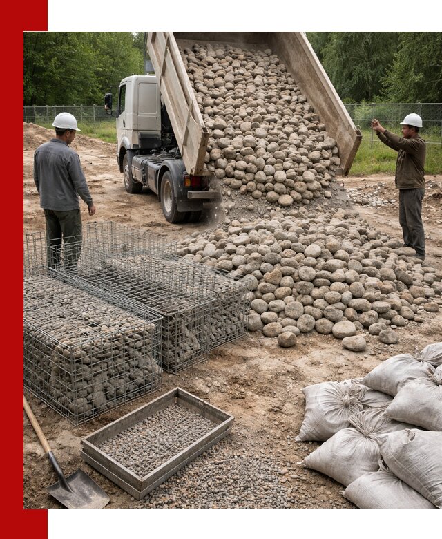 Камень для габионов фракция 70–151 в Миассе