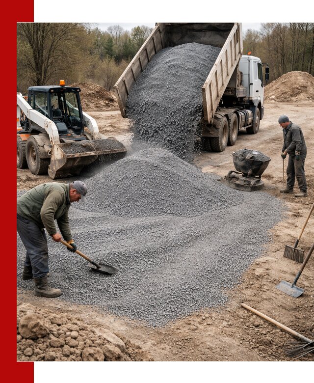 Отсев для подсыпки в Миассе — доставка и подсыпка на участок