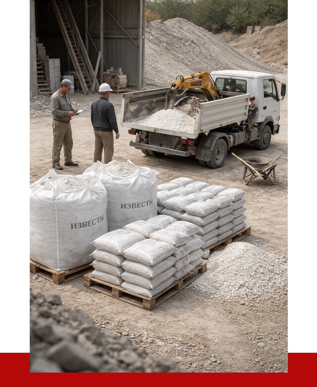 Известь строительная в Миассе с доставкой от 4271 р. | ПРОНЕРУДМсс