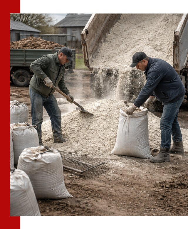 Доставка извести пушонки в Миассе оптом и мелким оптом