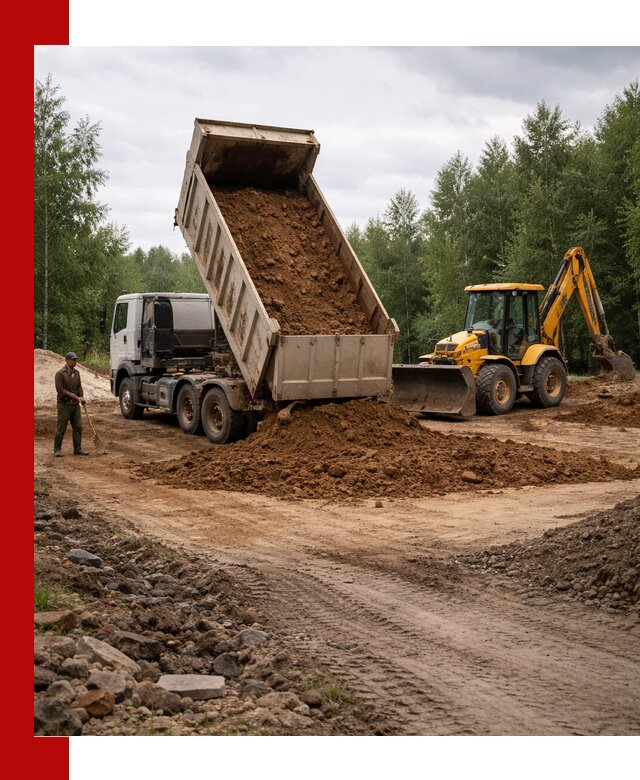 Доставка суглинка самосвалами в Миассе подсыпка и планировка