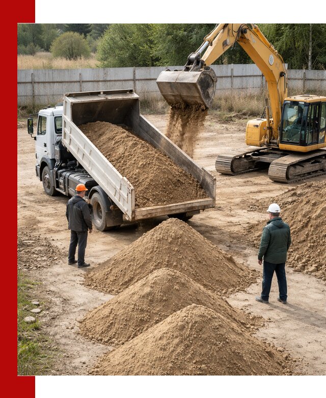 Доставка супеси вагонными и автопартиями в Миассе