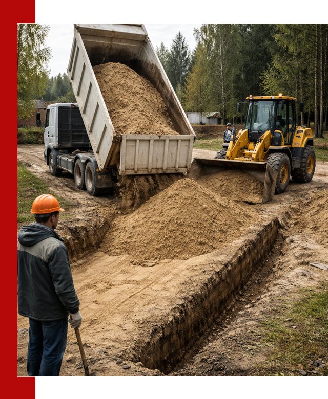 Доставка песчаного грунта в Миассе для строительных работ