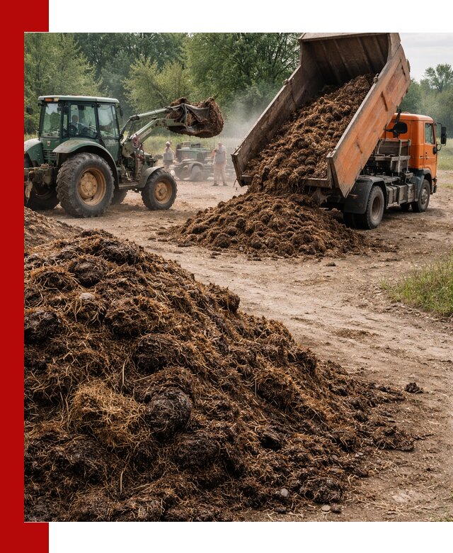 Доставка навоза самосвалами в Миассе для сельхозпотребностей