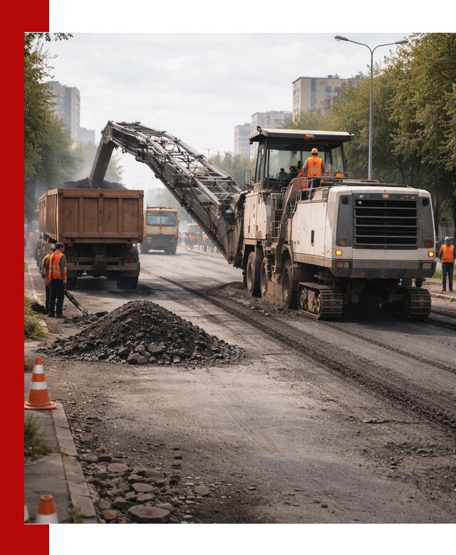 Фрезерованный асфальт в Миассе — удаление и вывоз старого покрытия