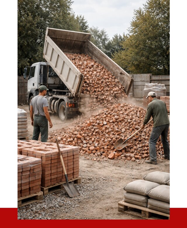 Бой кирпича в Миассе с доставкой от 4271 руб/куб | ПРОНЕРУДМсс