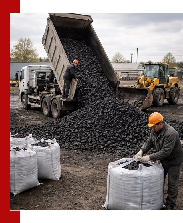 Доставка каменного угля в Миассе оптом и в розницу
