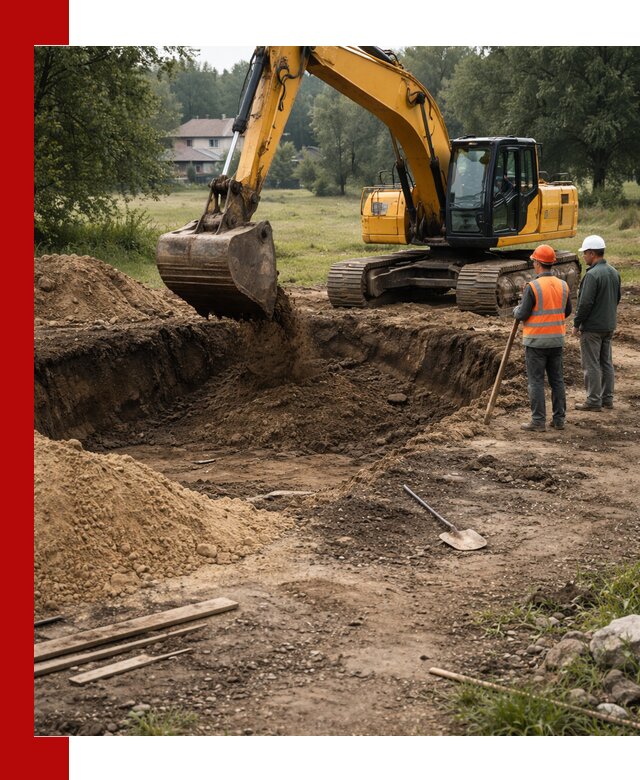Рытье котлована под фундамент в Миассе (быстро и недорого)