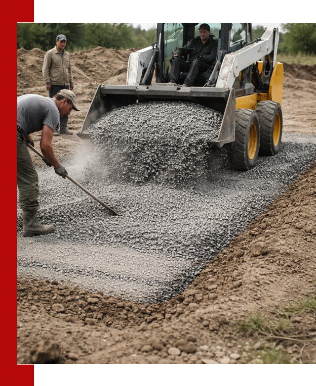Устройство щебеночной подушки в Миассе для дорог и фундаментов